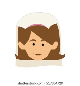 bride cartoon icon image 