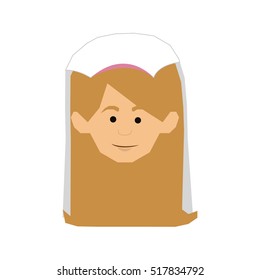 bride cartoon icon image 