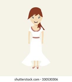 Bride cartoon vector illustration