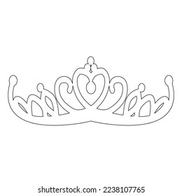 bride crown icon vector template design