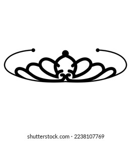 bride crown icon vector template design