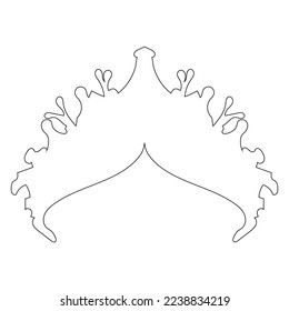 bride crown icon vector template design