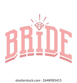 Bride with Diamond Ring Graphic
