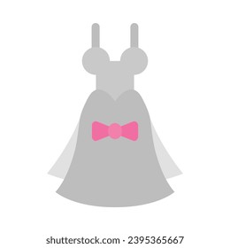 Bride Dress Vector Flat Icon For Personal And Commercial Use.
