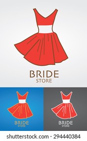 Bride Fashion Store Vector Design Logo