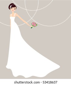 bride with flower