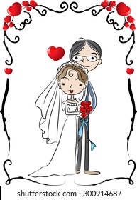 the bride and groom