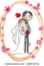 the bride and groom