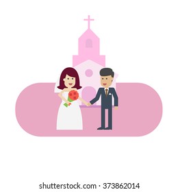 Bride and groom .