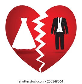 bride and groom break up