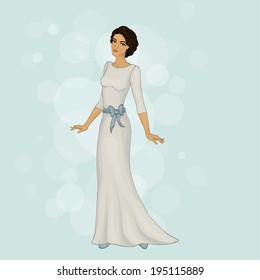 bride and groom (brunet)