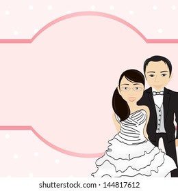 bride and groom cartoon