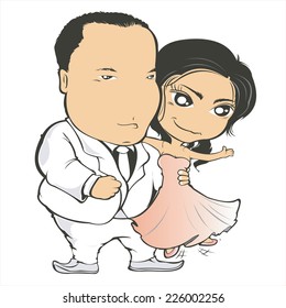 bride & groom cartoon