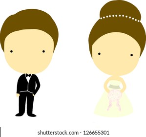 Bride and Groom Cartoons