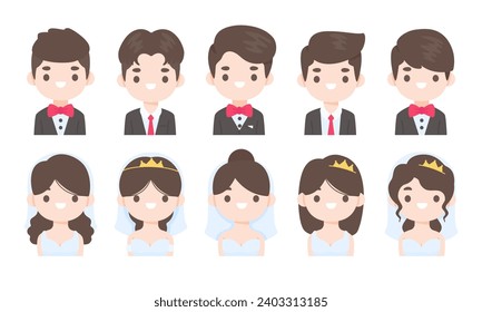 Bride and groom in ceremonial clothes A wedding born of young love