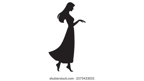 Bride and groom couple silhouettes. Woman in a bridal wedding dress
