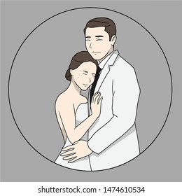 bride and groom free vector