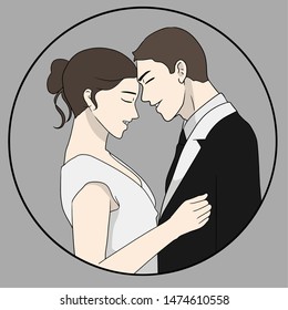 bride and groom free vector