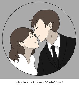bride and groom free vector