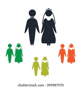 Bride and groom icon