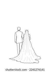 Bride and Groom, Lover characters, Romantic relationships. Celebrating love. kiss and hug vector, proposal, valentines day, Wedding Card invitation. Romantic wedding vector, Ideal for card.