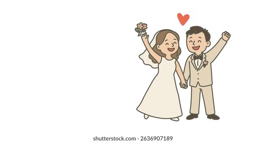 bride and groom on wedding day