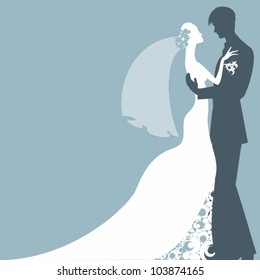 Bride and Groom Silhouettes