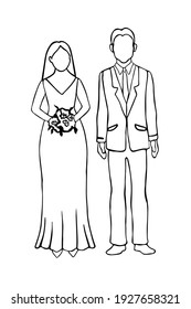 Download Bride Groom Drawing Images Stock Photos Vectors Shutterstock