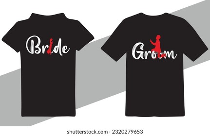 bride and groom t-shirt designs