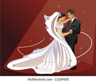Bride and Groom - Vector