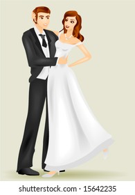 Novia y Groom - Vector