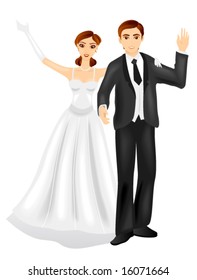 Bride and Groom - Vector