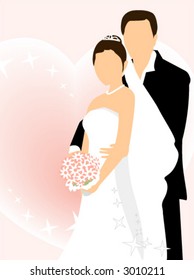 Bride and Groom - Vector