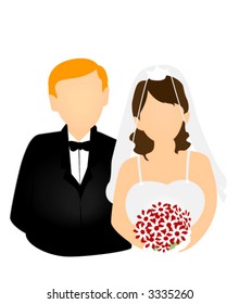 Bride and Groom - Vector