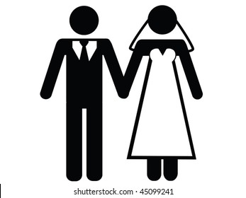 bride and groom vector