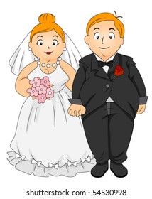 Bride and Groom - Vector