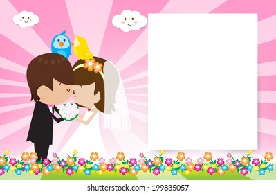 Bride and Groom Vector cartoon