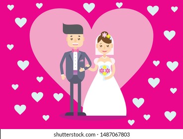 Bride and Groom in Wedding