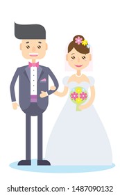 Bride and Groom in Wedding