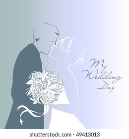 Novia y Groom. Fondo de la boda