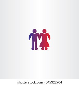 bride and grooms boy couple vector icon design 