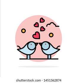 Bride, Hearts, Love, Loving, Wedding Abstract Circle Background Flat color Icon