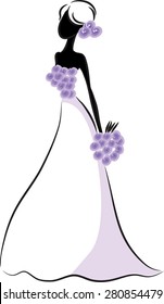 bride holding flowers