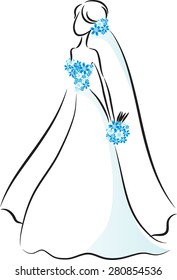 bride holding flowers