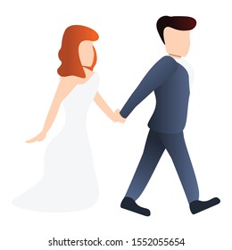 Bride icon. Cartoon of bride vector icon for web design isolated on white background