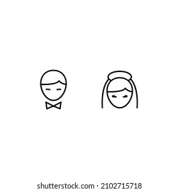 Bride icon, eps 10 format