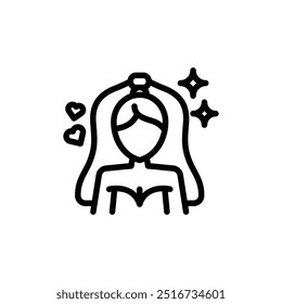 bride icon or logo design isolated sign symbol vector illustration. A collection of high quality black line style vector icons