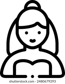 bride icon. Thin Linear Style Design Isolated On White Background