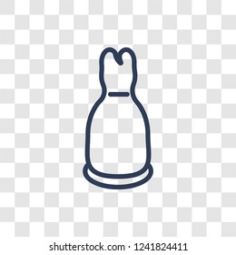 Bride icon. Trendy linear Bride logo concept on transparent background from Birthday party and wedding collection