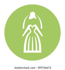 Bride icon. Vector illustration.